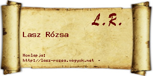 Lasz Rózsa névjegykártya